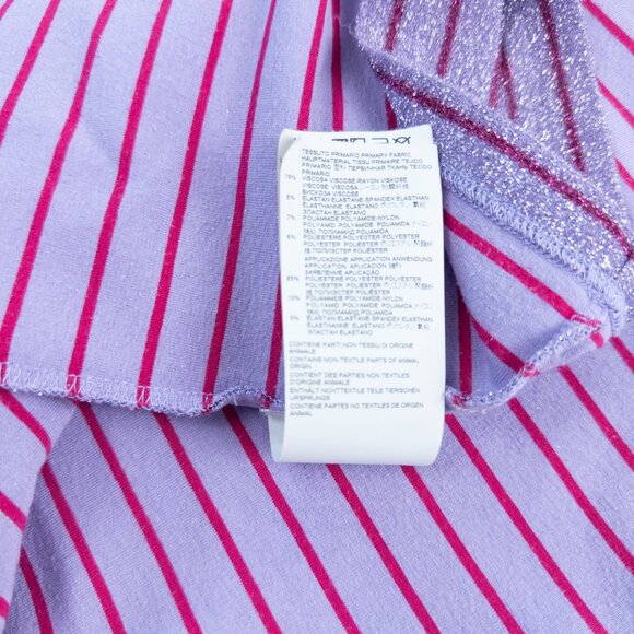 Like new! MM6 Maison Martin Margiela Lilac and Pink Striped Polo - Medium - Picture 10 of 13